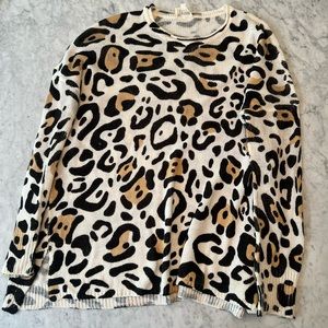 Show Me Your Mumu Oversized Cheetah Sweater Size S